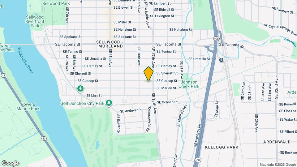 1666 SE Clatsop St Map and Location Details