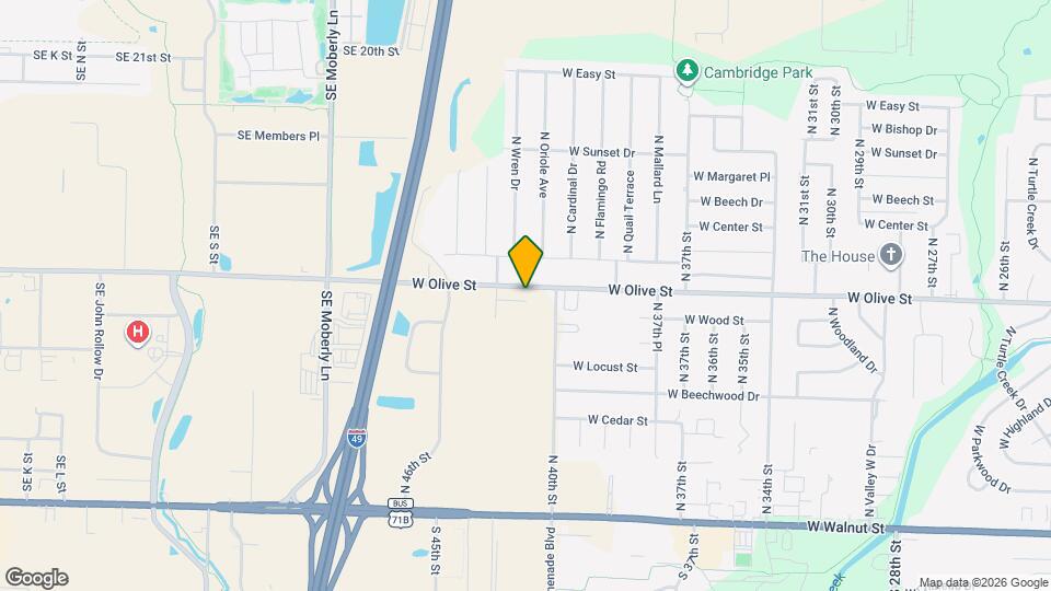 4102 W Olive St Map and Location Details