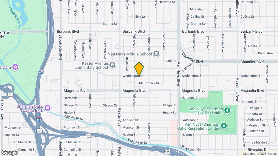 14742 Weddington St Map and Location Details