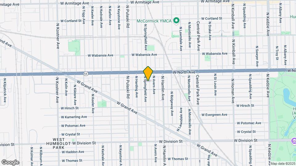 1521 N Springfield Ave Map and Location Details