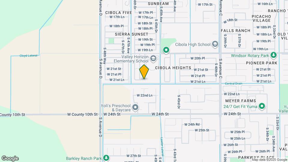 4603 W 21st Ln Map and Location Details