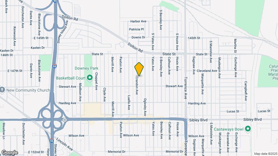 341 Crandon Ave-Unit -1 Map and Location Details