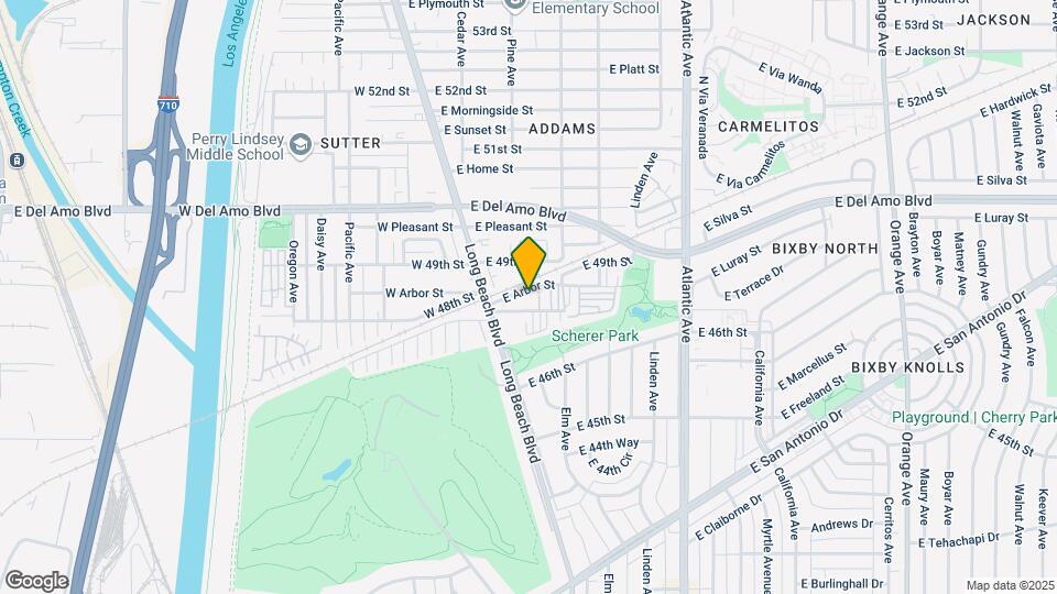 Charming Long Beach home near Scherer Park Map and Location Details
