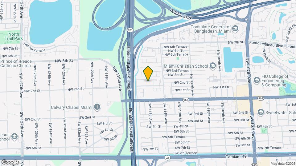 11541 NW 2nd St Map and Location Details