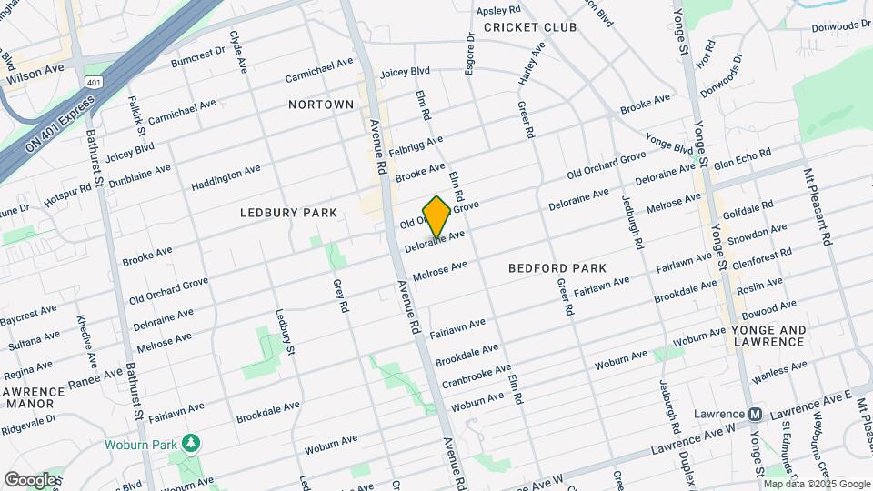 351 Deloraine Ave Map and Location Details