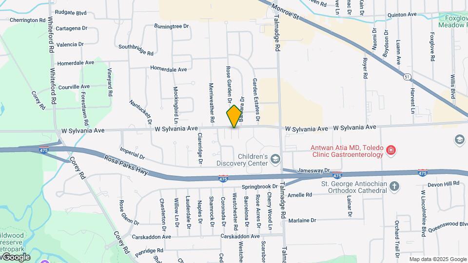4445-4455 W Sylvania Ave Map and Location Details