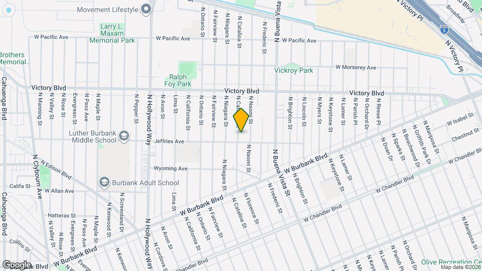 1412 N Catalina St Map and Location Details
