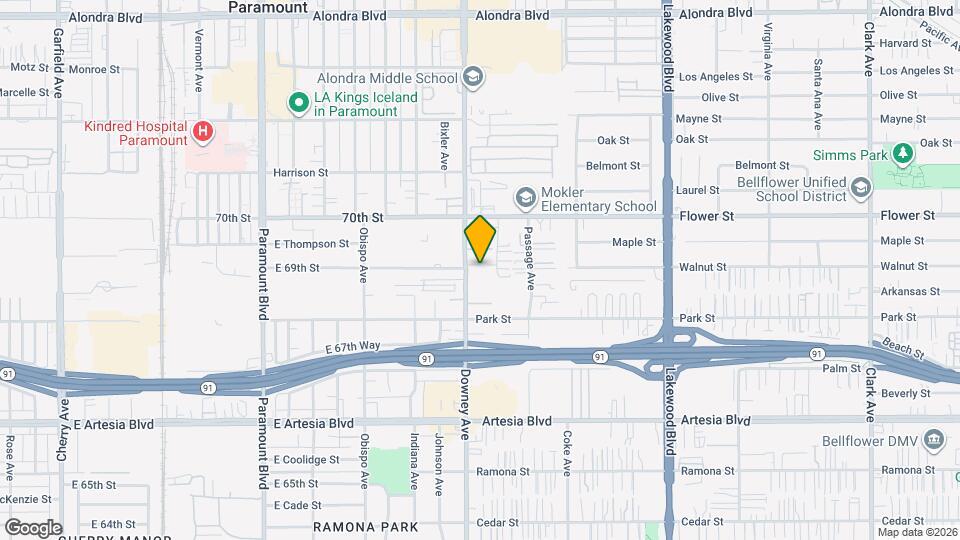 17002 Downey Ave Map and Location Details