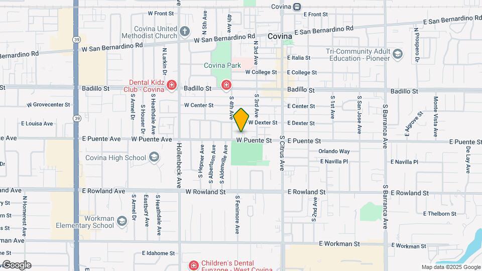 253 W Puente St Map and Location Details