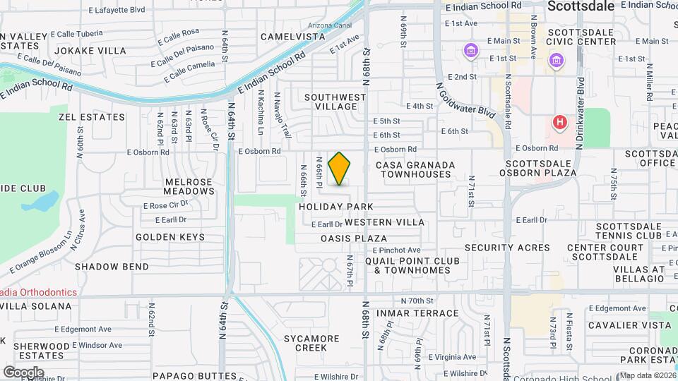 6714 E Monterey Way Mapa y Detalles de la Ubicación