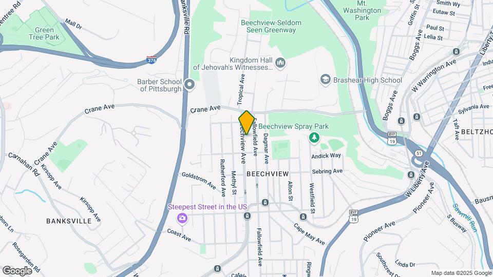 1321 Beechview Ave Map and Location Details