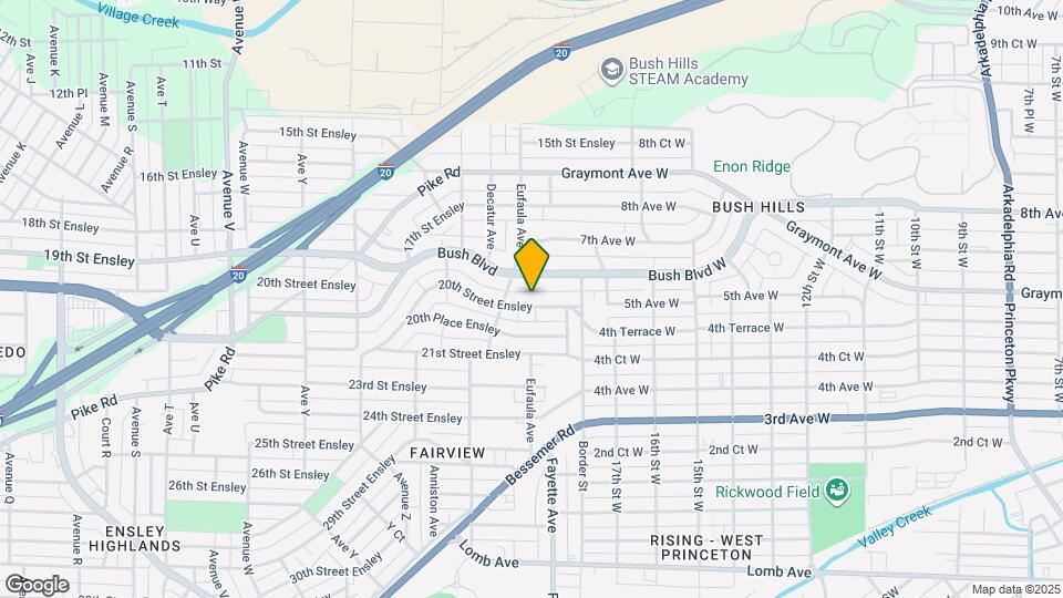 2820 20th Street Ensley Map and Location Details