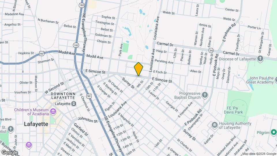 1000 E Simcoe St Map and Location Details