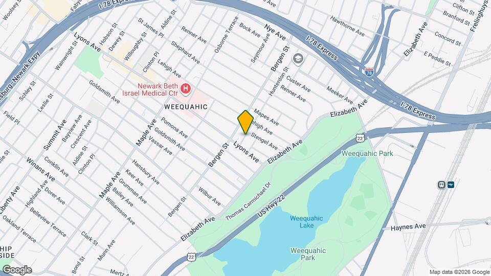 1056 Hunterdon St Map and Location Details