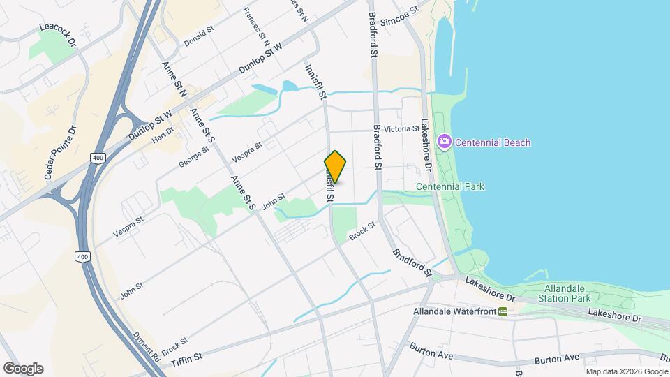 127 Innisfil St Map and Location Details