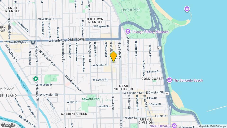 1401 N Wells St, Unit 3 Map and Location Details