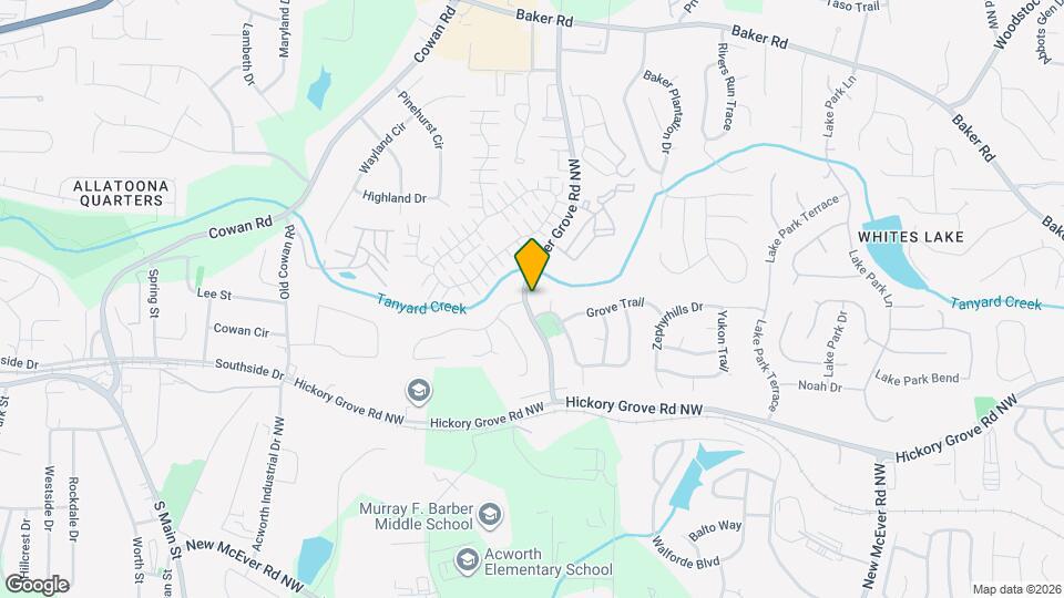 4530 Baker Grove Rd NW Map and Location Details