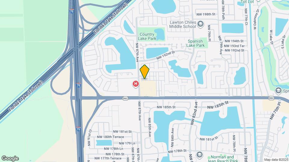 8640 NW 188th Terrace Map and Location Details