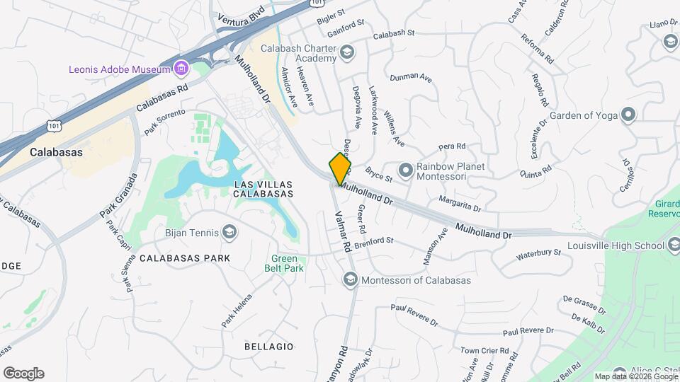 23110 1/2 Mulholland Dr Mapa y Detalles de la Ubicación