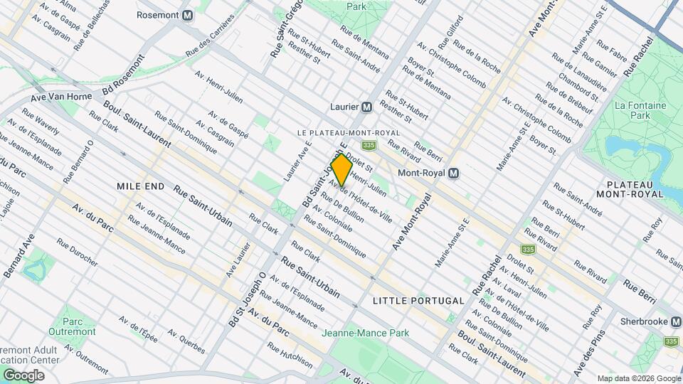 4838 De L'hôtel-De-Ville Av Map and Location Details