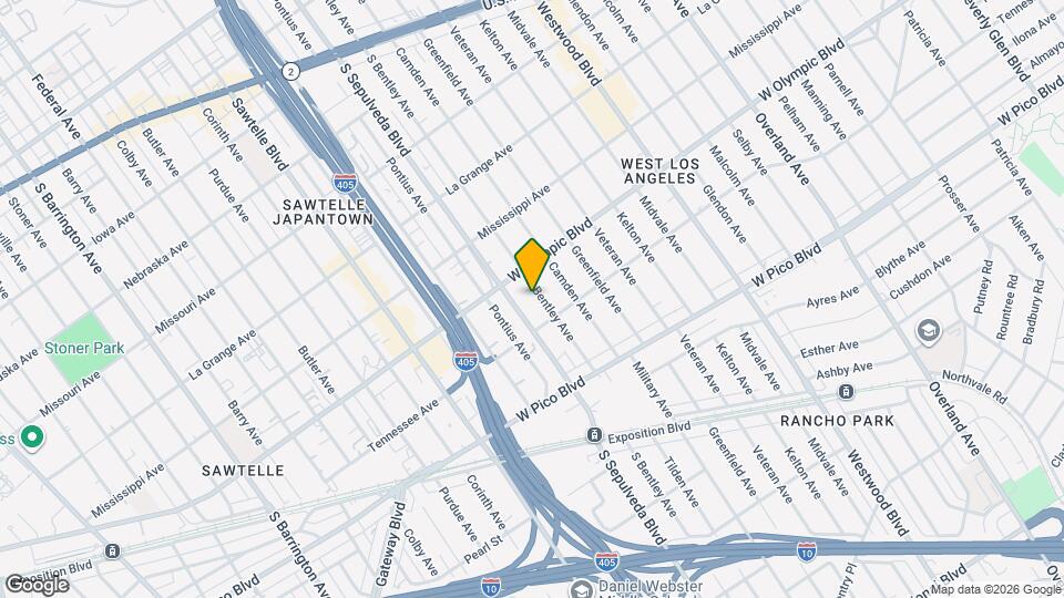 2223 S Bentley Ave, Unit 104 Mapa y Detalles de la Ubicación