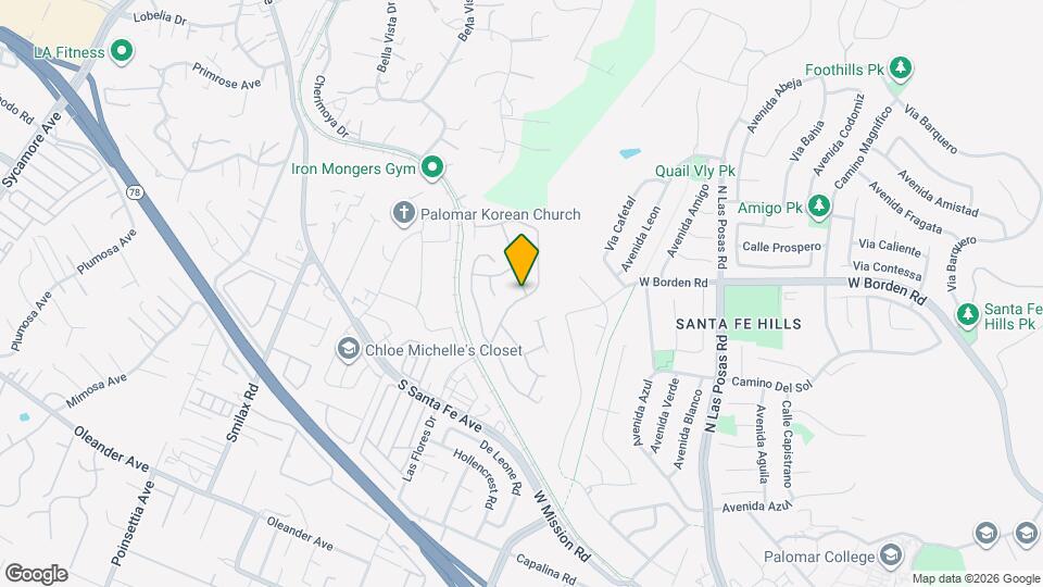 1650 N Las Flores Dr Map and Location Details