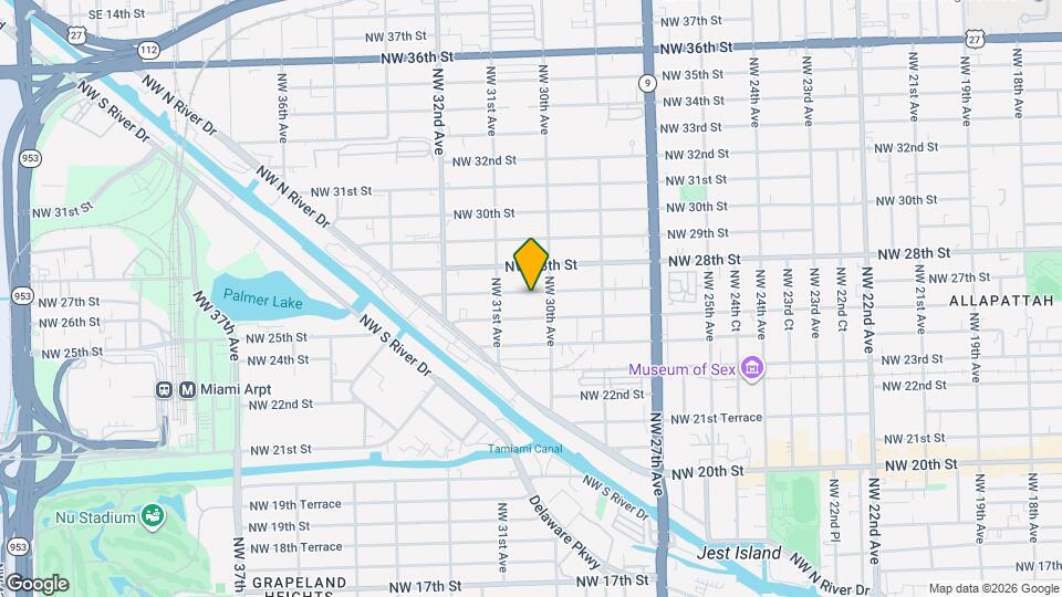 3040 NW 27th St Map and Location Details