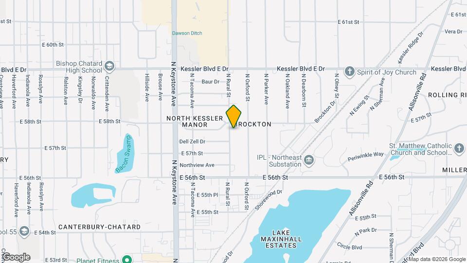 5735 N Rural St Map and Location Details