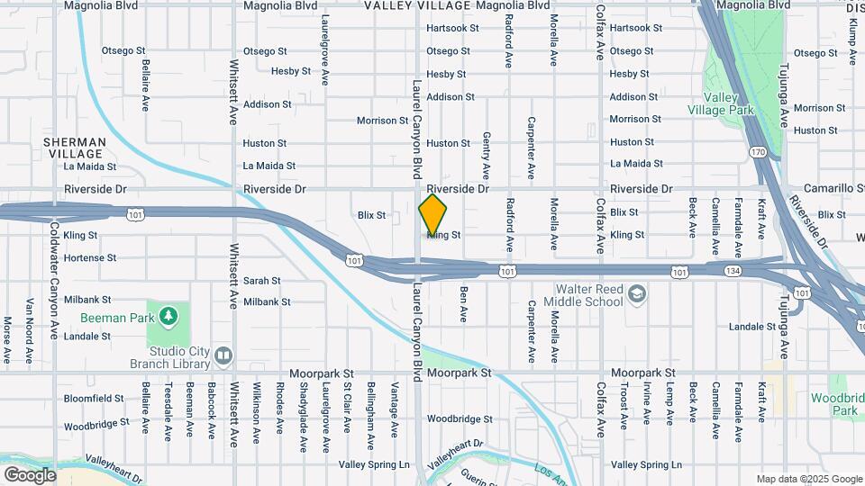12044 Kling St Mapa y Detalles de la Ubicación