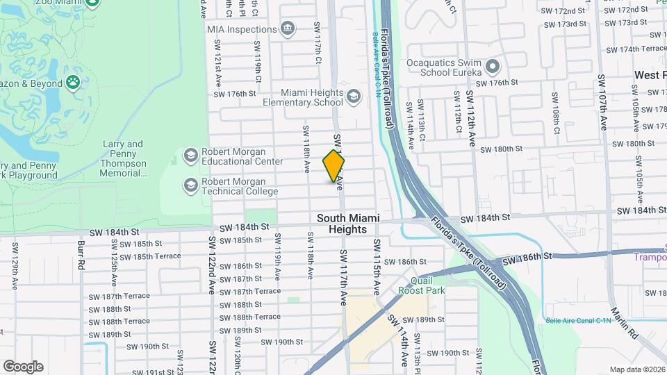 11710 SW 181st Terrace Map and Location Details