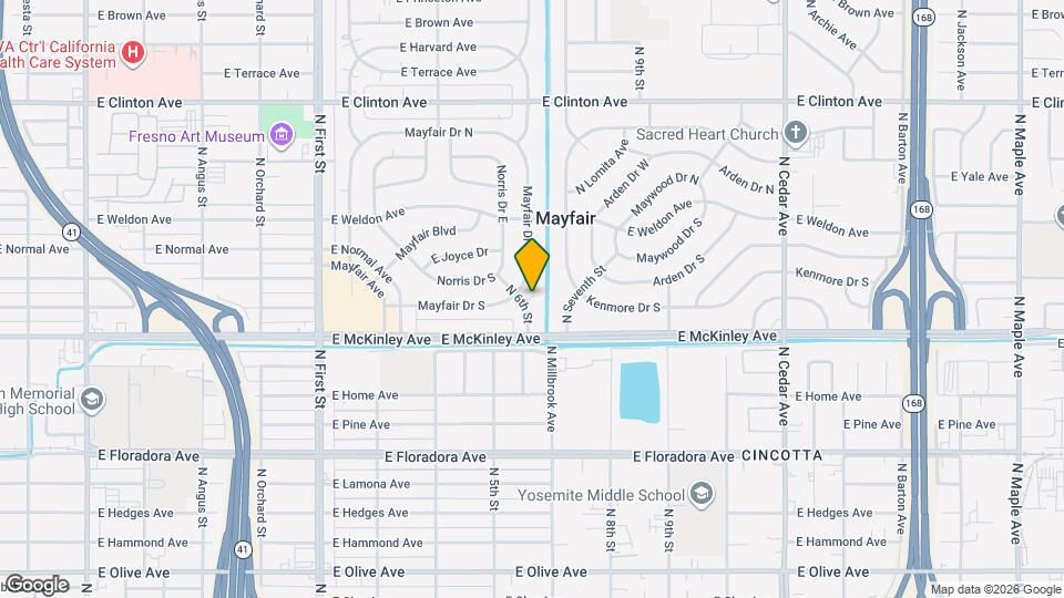 1656 N 6th St Map and Location Details