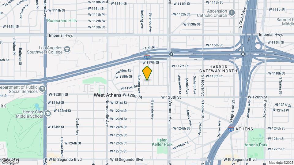 11837 S Berendo Ave Map and Location Details