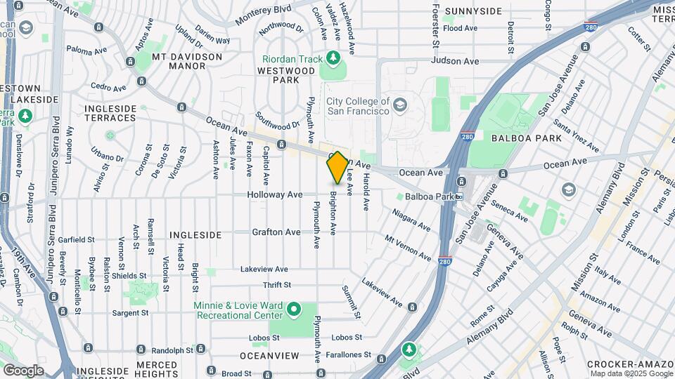 142 Holloway Ave Map and Location Details