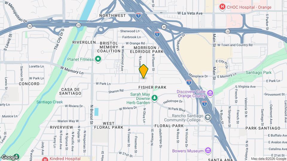 2606 N Olive Ln Map and Location Details