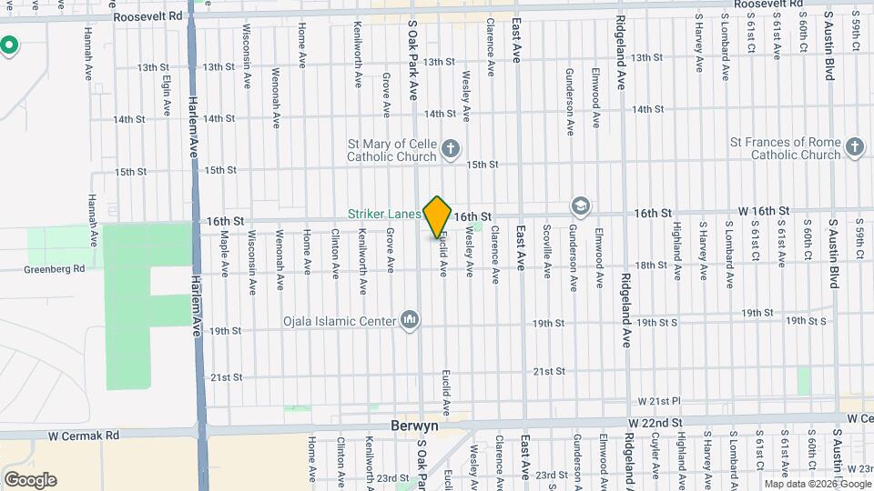 1628 Euclid Ave Map and Location Details