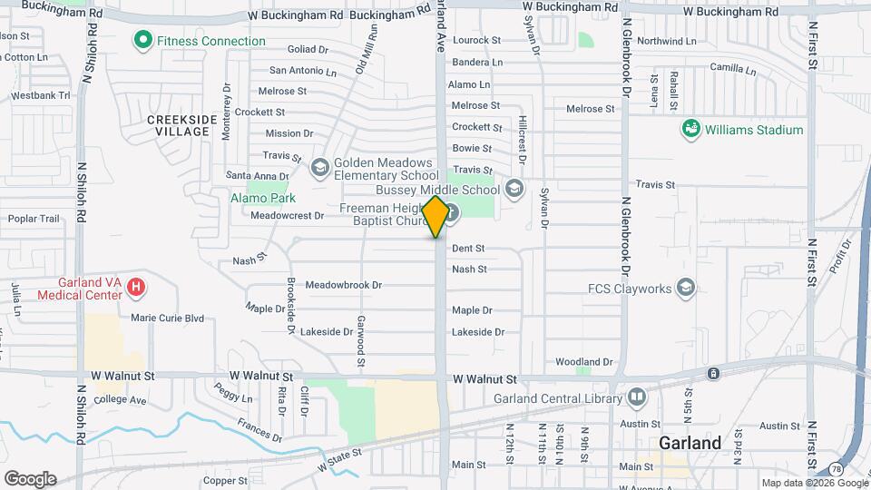 1404 Dent St Map and Location Details