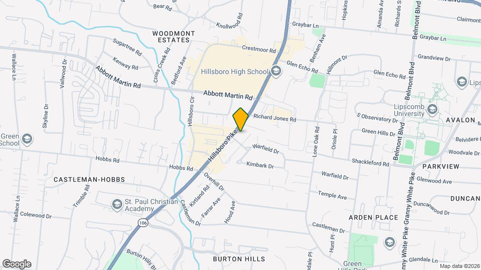 4012 Hillsboro Pike Mapa y Detalles de la Ubicación