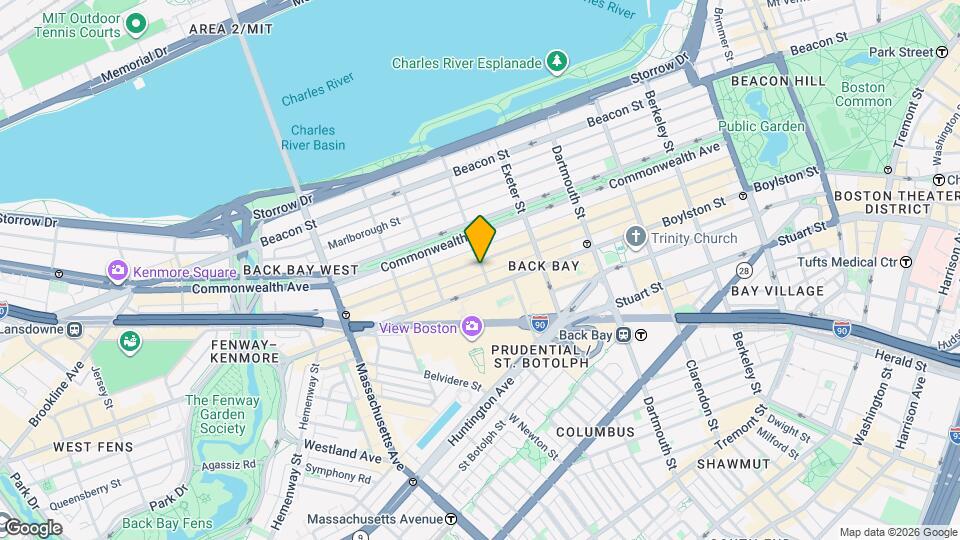 240A Newbury St Mapa y Detalles de la Ubicación