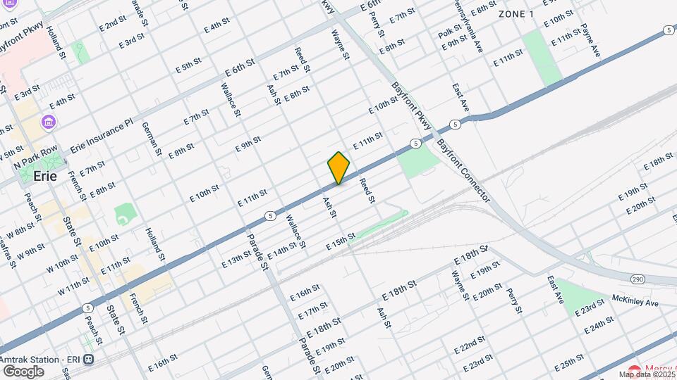 623 E 12th St Map and Location Details