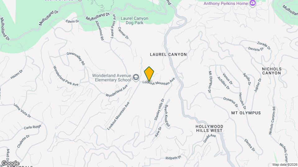 8350 Lookout Mountain Ave Map and Location Details