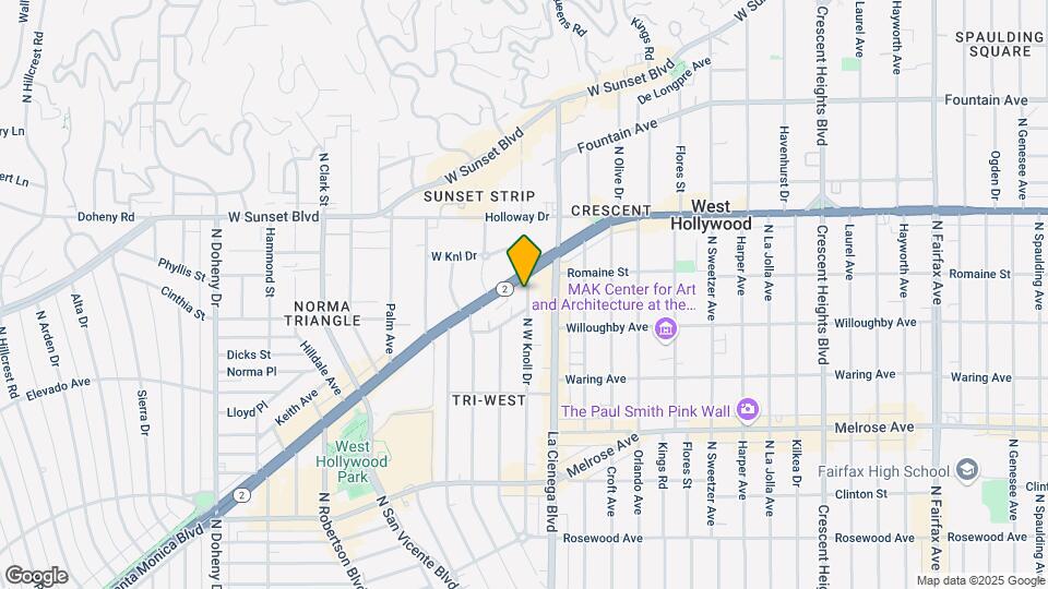 921 West Knoll Apartments Map and Location Details