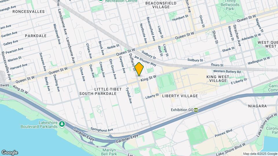 285-285 Dufferin St Map and Location Details