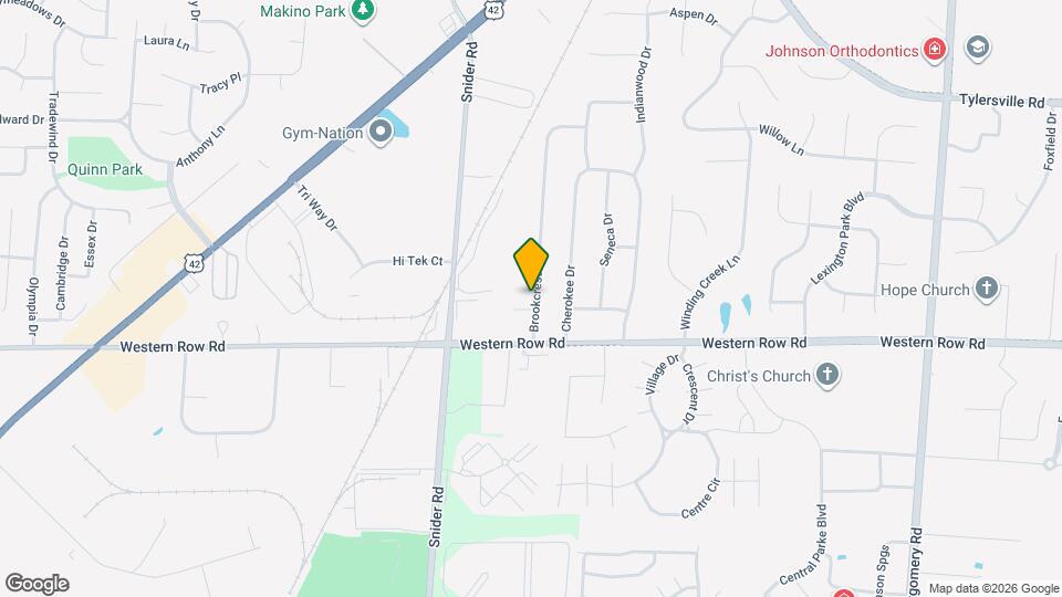 1053 Brookcrest Dr Map and Location Details