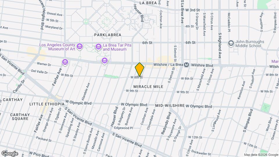 801 S Burnside Ave, Unit A Mapa y Detalles de la Ubicación