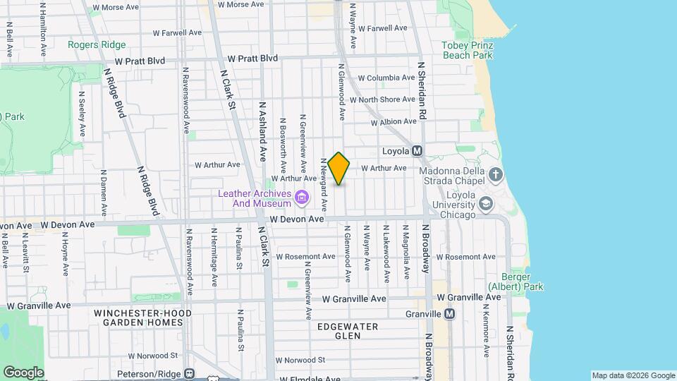 6442 N Glenwood Ave, Unit 2 Map and Location Details