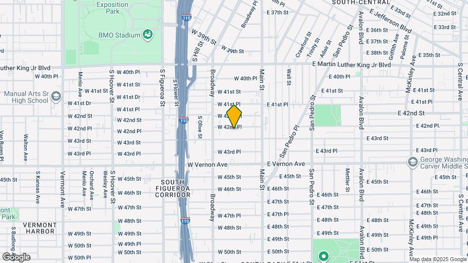 208 1/2 W 42nd Pl Map and Location Details