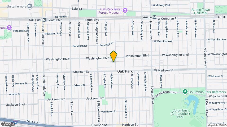 421 S Harvey Ave Map and Location Details