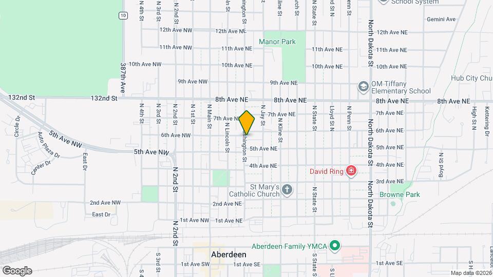 516 N Washington St Map and Location Details