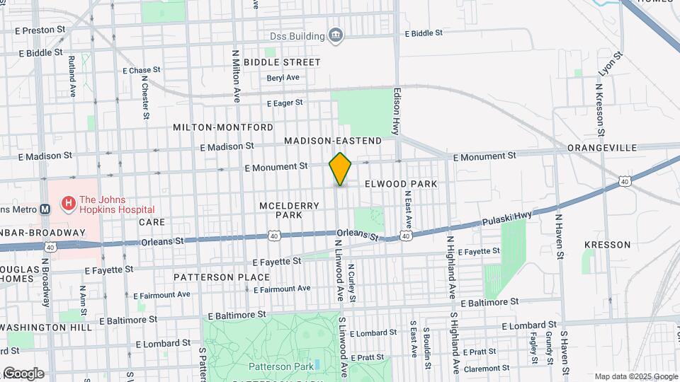 2907 McElderry St Map and Location Details