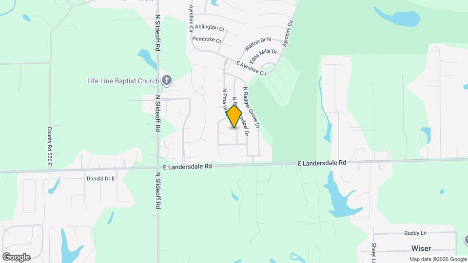 13134 N Etna Green Dr Map and Location Details